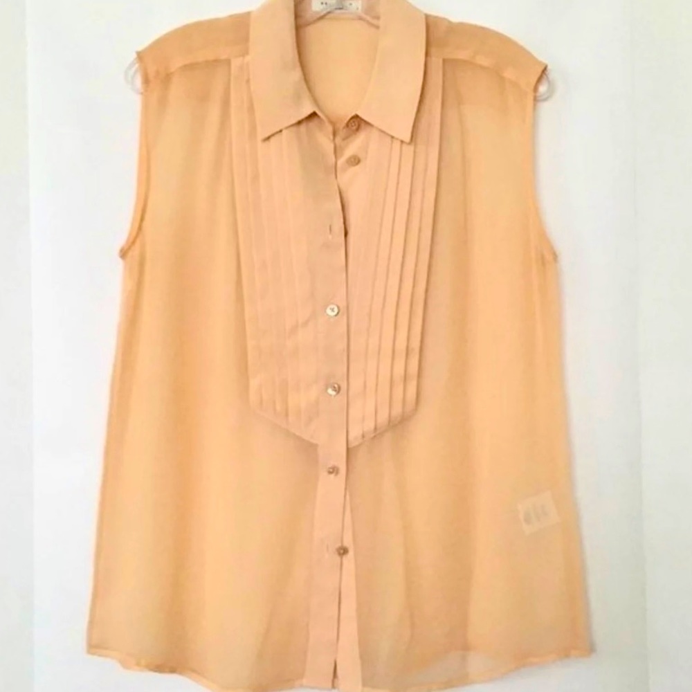 Equipment Femme Silk Tuxedo Blouse - S